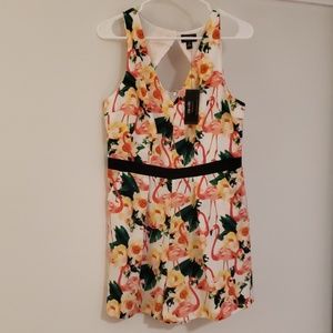 NWT Nicole by NM Flamingo Romper Size 10